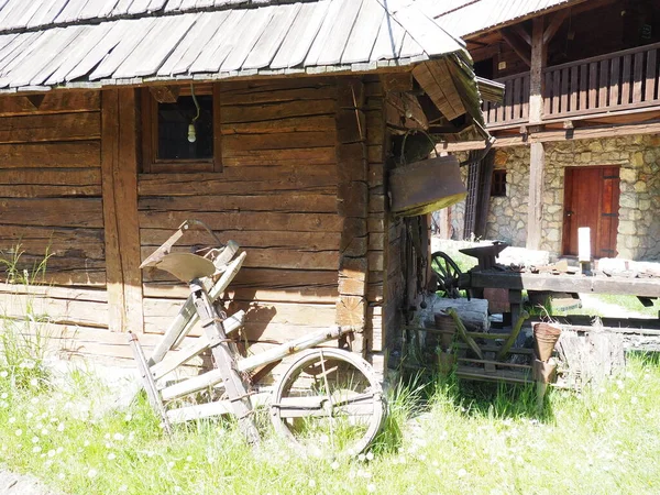 Stanisici Bijelina Bosnia Herzegovina April 2021 Log Village Farmhouse 19Th — Stock Photo, Image