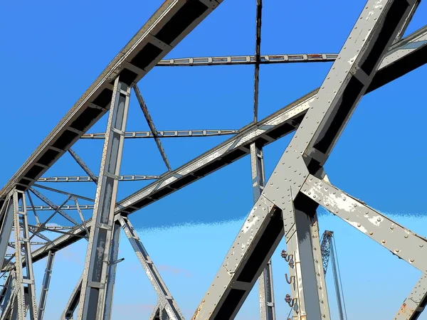 Racha Híd Neve Száva Folyó Közúti Vasúti Hídjának Bosznia Hercegovina — Stock Fotó