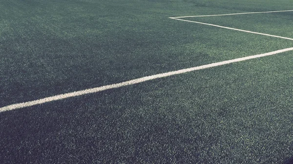 Soccer Field Championship Marking Football Field Green Grass White Lines — Stock Photo, Image