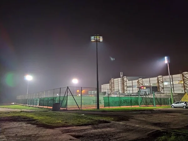 Belgrade Serbie Octobre 2020 Stade Dans Les Lumières Les Éclairs — Photo