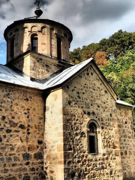 Mosteiro Tronosha Honra Entrada Templo Santíssimo Theotokos Mosteiro Diocese Sabac — Fotografia de Stock