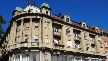 Subotica, Sırbistan, 12 Eylül Subotica mimarisi, tarihi binalar ve simgelerden oluşan cepheler. Subotica szabadka Macar Sanatı Nouveau tarzı, Voyvodina, Avusturya-Macaristan 'ın eski toprakları
