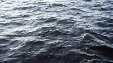 Karelia 'daki Onego Gölü' nün sakin sularında hafif dalgalar dalgalanır. Sabahın erken saatlerinde hafif bir parıltı olur. Huzurlu bir atmosfer rahatlama ve yansıma için idealdir. Yüksek demir içerikli karanlık su.