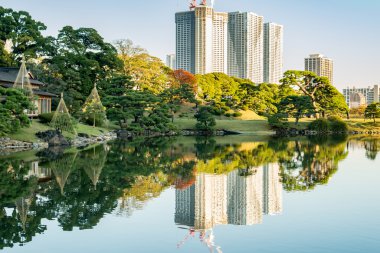 Tokyo cityscape park ile görünümünü