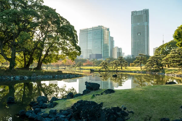 Zobacz panoramę Tokio z parku — Zdjęcie stockowe