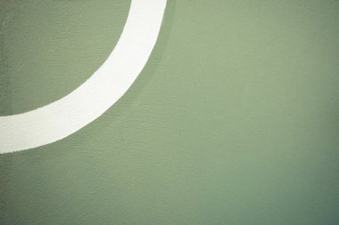 Yeni stadyum zemin üzerinde beyaz çizgi