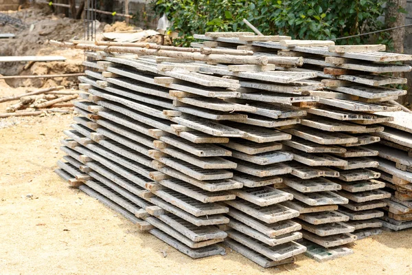 Wooden for cement mold — Stock Photo, Image