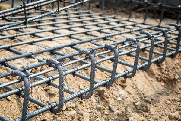 Foundation steel for home building — Stock Photo, Image