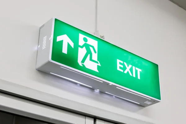 Fire exit light sign — Stock Photo, Image