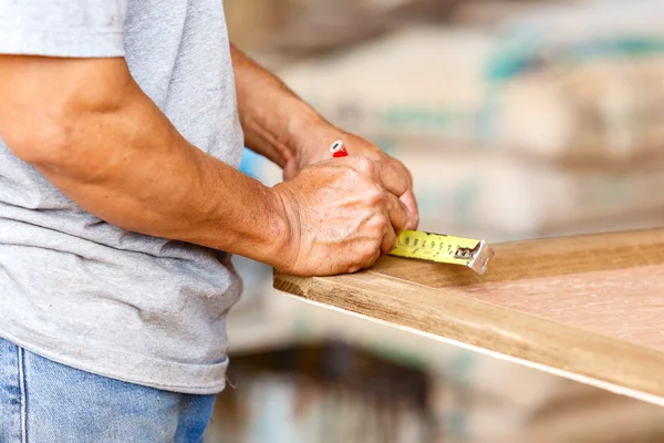 Carpenter make new furniture for house — Stock Image Carpenter make new furniture for house Stock Image