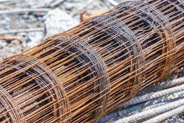 Tondino in acciaio per lavori di costruzione — Foto Stock