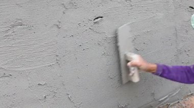 Sıvama beton duvar ev inşaat işçisi