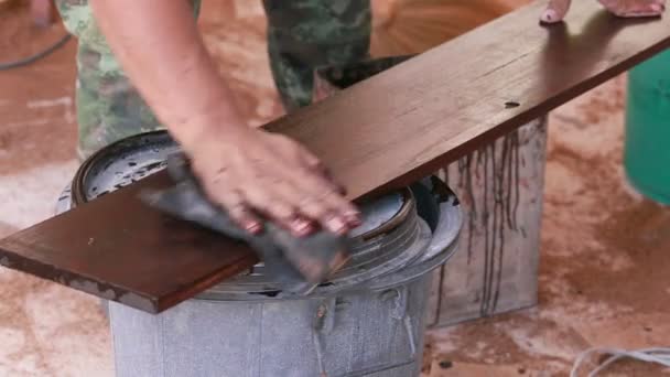 Color pintado para muebles nuevos — Vídeo de stock