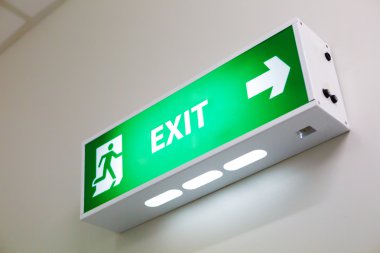 Fire exit sign clipart