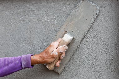 Duvar, beton işçi sıvacı