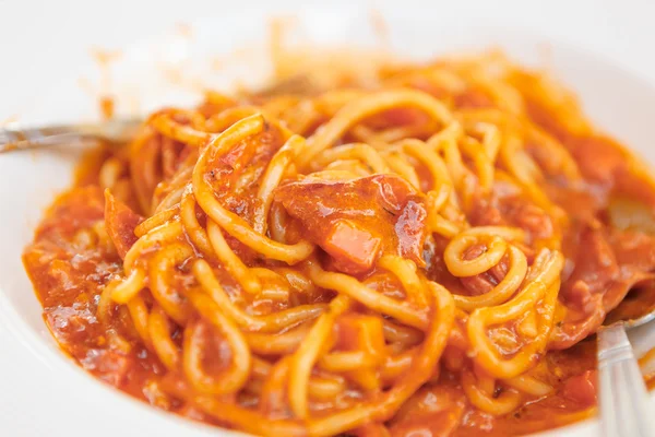 Spaghetti gamberetti — Foto Stock