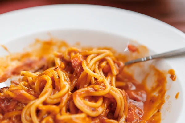 Spaghetti gamberetti — Foto Stock