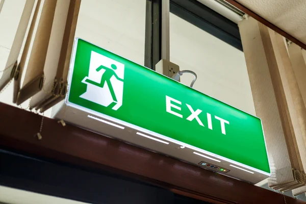 Fire exit light sign — Stock Photo, Image