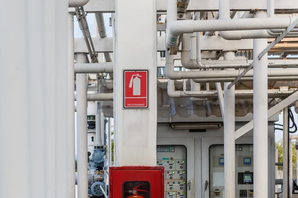 Fire extinguisher equipment sign — Stock Photo, Image