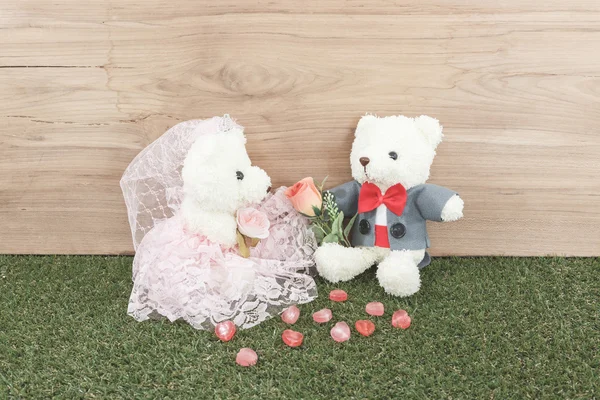 Romantic toy bears — Stock Photo, Image