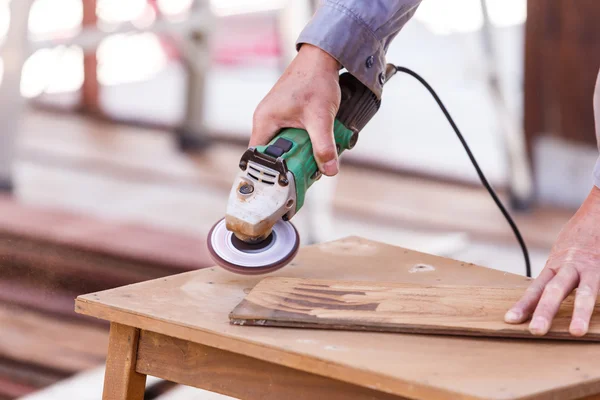 Carpenter sawing wood — Stock Image Carpenter sawing wood Stock Picture
