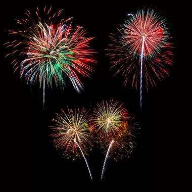 Renkli havai fişek ışık