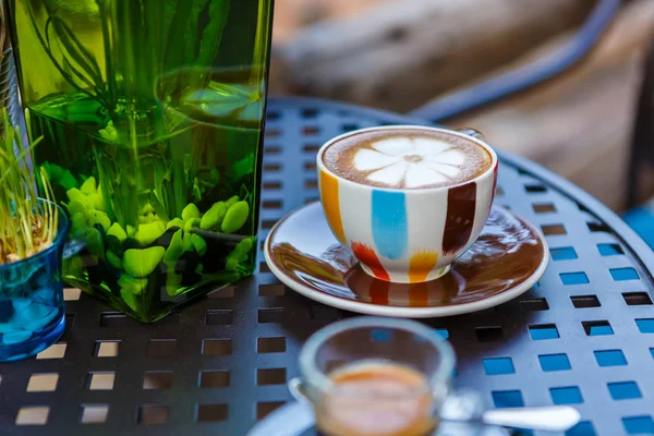 Latte coffee cup — Stock Photo, Image