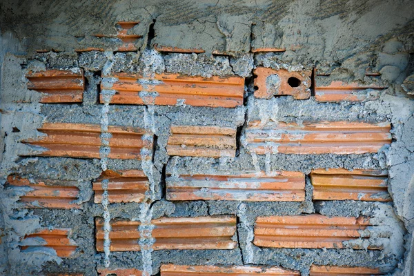 Sıvacı çimento, tuğla duvar — Stok fotoğraf