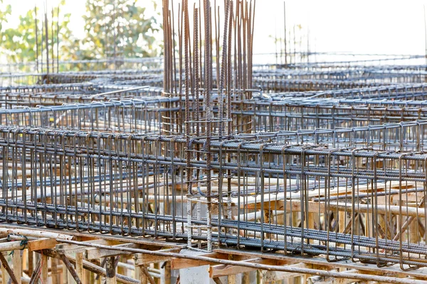 Fundamentstahlstange für den Hausbau — Stockfoto