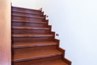 yeni evin iç Ahşap merdiven 