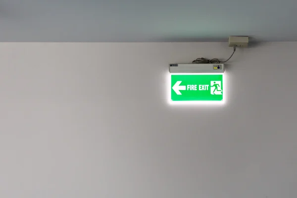 Fire exit light sign — Stock Photo, Image