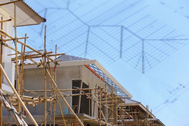 çatı inşaat konut için 