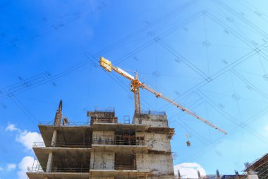 Vinçli inşaat alanı 