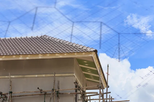 Suporte andaime para a construção de casas — Fotografia de Stock