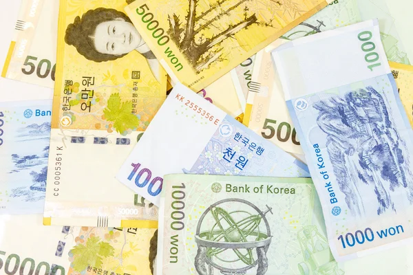 Korea money  background — Stock Photo, Image