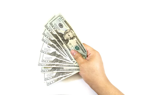 Dollars money in hand — Stock Photo, Image
