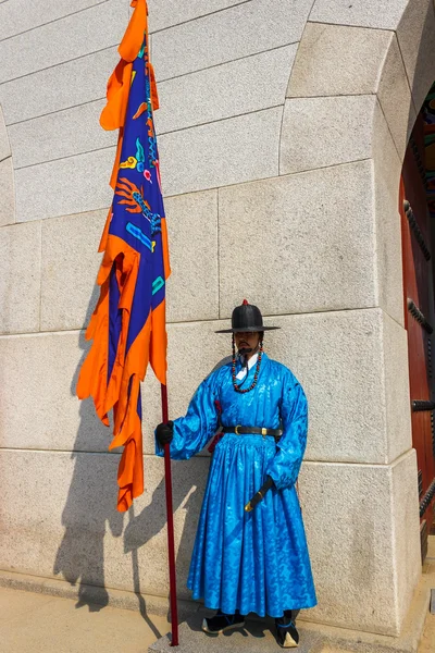 Guardia de pie en la puerta de entrada — Foto de Stock