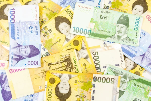 Κορέα χρήματα φόντο — Φωτογραφία Αρχείου