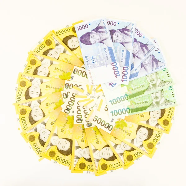 Korea money close up — Stock Photo, Image