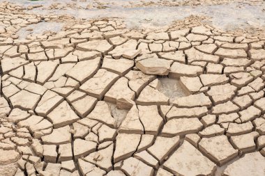 toprak kurak bölgede yüzey çatlamak