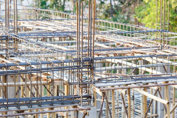 Fundamentstahlstange für den Hausbau — Stockfoto