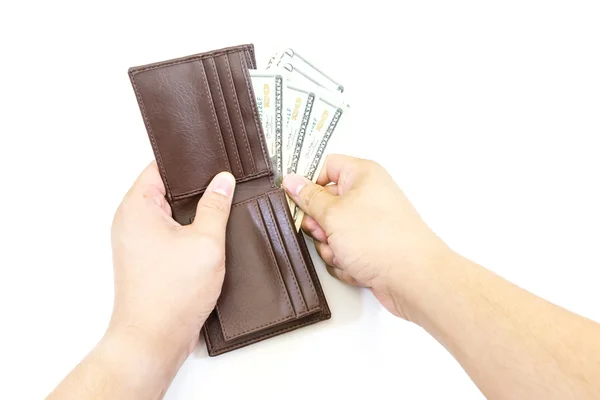Dollars money in bag — Stock Photo, Image