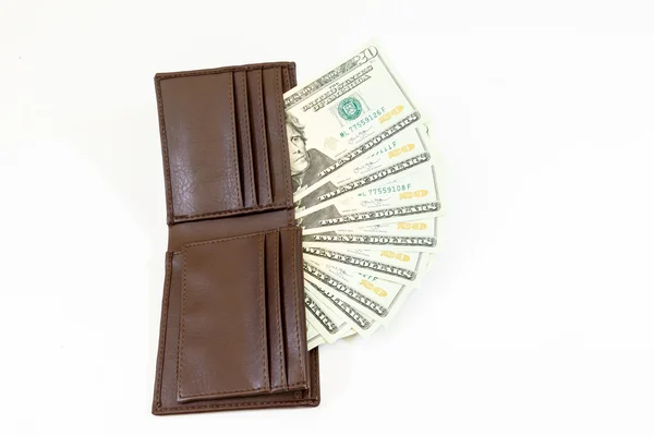 Dollars money in bag — Stock Photo, Image