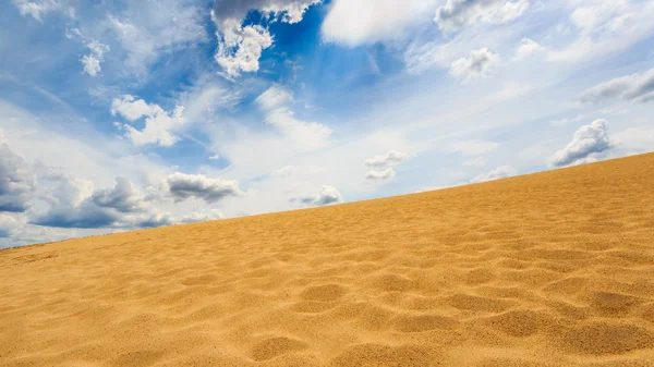 Deserto arenoso no dia ensolarado — Fotografia de Stock