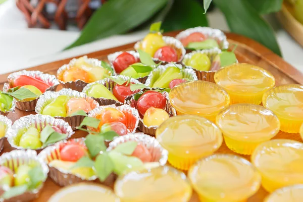 Вкусный набор тайских десертов — стоковое фото