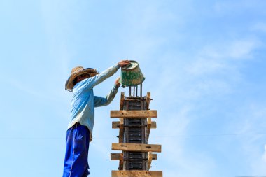 ev yapımı için somut ayağı kalıp