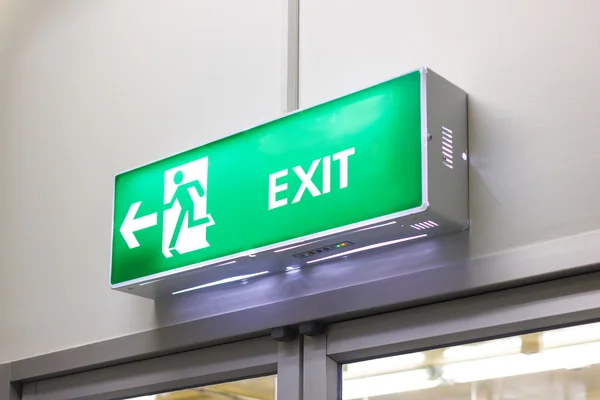 Fire exit light sign — Stock Photo, Image