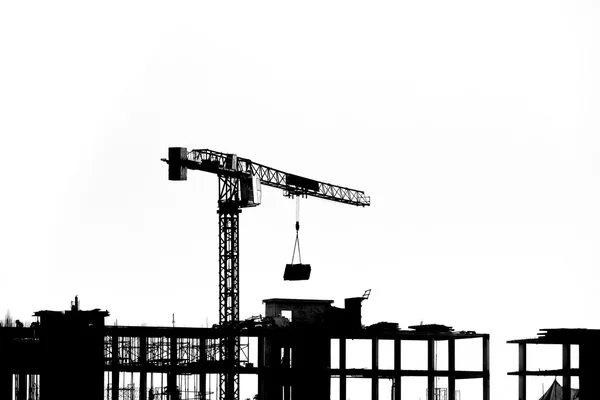 Construction site with cranes — Stock Photo, Image