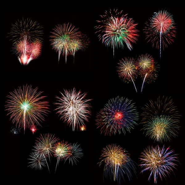 Kleurrijke vuurwerk lichten — Stockfoto