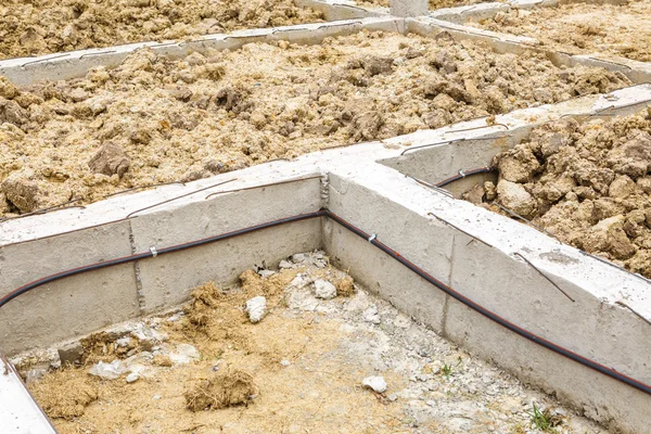 Система защиты термита на фундаменте дома — стоковое фото